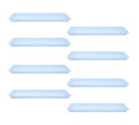 BESTonZON Lot de 8 Plateaux Rectangulaires sous Pot pour Plantes en Plastique Bleu, Bac D'égouttage 45 X 16,5 Cm, Grosse Taille, Étanches, pour Pots de Fleurs Intérieur et Extérieur,