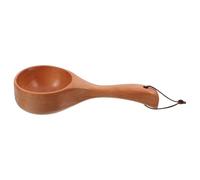 BESTonZON Louche à Eau en Bois Naturel pour Sauna et Bain, Pelle à Eau Multifonction Compacte et Résistante, pour Laver Légumes et Fruits, Manche Long en Bois de Hêtre