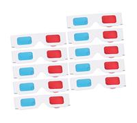 BESTonZON Lunettes 3D pour Les Films 10 Pièces Lunettes 3D Cadre de télévision Lunettes en Carton 3D anaglyphe pour Cyan Lunettes de Films 3D 3D des Lunettes Accessoires Papier Carton, 05106ML16U