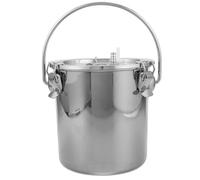 BESTonZON Machine à traire manuelle pour chèvres : seau en acier inoxydable de 3 L pour laiterie, ferme laitière, ferme ovine, fournitures de traite portables pour le bétail