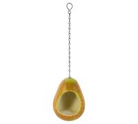BESTonZON Mangeoire à Oiseaux Suspendue pour l'extérieur : Adorable Bol en résine en Forme de Poire pour pinsons, moineaux, perruches ; Support pour perroquets, pour terrasse, Arbre