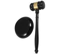 BESTonZON Marteau de Juge en Bois Robuste avec Bloc Sonore Ensemble 1 Maillet 1 Socle Marteau D’Avocat pour Ventes aux Enchères Réunions Professionnelles et Jeux de Rôle