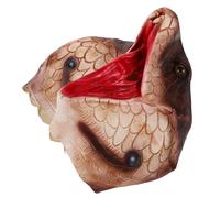 BESTonZON Masque de Serpent en Latex Rouge Réaliste Masque d'Halloween Effrayant Coiffe de Cosplay Animalier pour Fête Costumée et Carnaval Serpent pour Adultes et Garçon et Filles