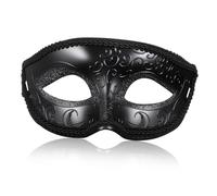 BESTonZON Masque Vénitien Rétro Dentelle Noire pour Carnaval et Fêtes Costumées Masque de Cosplay pour Hommes et Femmes Accessoire Élégant pour Halloween et Bals Masqués