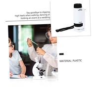 BESTonZON Microscope Portable pour Garçon Fille Débutants Kit Scientifique Éducatif Blanc Instrument Observation pour Garçons et Filles Pédagogique pour Explorer la Microvie
