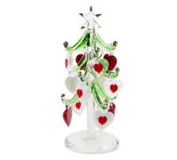 BESTonZON Mini Arbre Décoratif en Verre Cristal Cœurs pour Table Romantique | Décoration de Saint-valentin, Base Stable et Format Compact, Ambiance Amoureuse, Présent Mariage ou Anniversaire de Couple