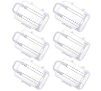 BESTonZON Mini Boîtes à Dragées Pratiques et Transparentes de Valise en Ps Blanc Lot de 6 Design Élégant et Minimaliste pour Mariage et Fête