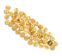 BESTonZON Mini Boutons Champignons en Métal Doré 4Mm 50 Pièces Boutons à Tige Demi-Rond pour Loisirs Créatifs Vêtements de Poupée Blazers et Accessoires Couture