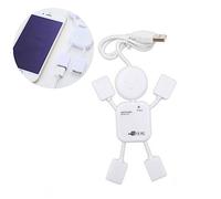 BESTonZON Mini Hub USB à Ports Forme De Personnage Concentrateur De Données pour Ordinateur Pc Portable Tablette Blanc