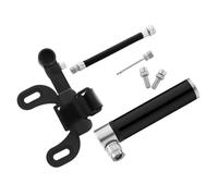 BESTonZON Mini Pompe à Vélo Portable Alliage Aluminium Légère Psi pour Pneus Ballon et Accessoires Compatible Valves pour VTT Route et Basketball Noir