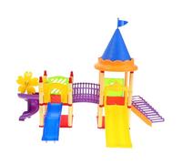 BESTonZON Mini Toboggan Modèle de Terrain de Jeu pour Garçon Fille Ornement de Maison de Poupée Jeu Multifonctionnel pour Développement de Équilibre et Coordination