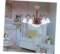 BESTonZON Miniature Chandelier Abs Luminaire Suspendu Décoratif pour Maison de Poupée Plafonnier Miniature pour Chambre et Décor de Sable
