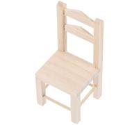 BESTonZON Mobilier de Poupée Mini en Bois Mini-Chaise Décorative Non Peinte Modèle Miniature Réaliste pour Maison de Poupée Accessoire de Décoration pour Scènes Miniatures