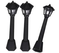 BESTonZON Modèle de Lampadaire Miniature 3 Pièces Décoration de Micro-Paysage Lumières Artificielles Ornements en Résine pour Jardinage Miniature Enseignement et Photographie