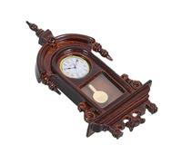 BESTonZON Modèle D'horloge Murale Rétro Miniatures Accessoires De Maison De Poupée Miniature Pendule Miniature Mini Décor De Maison Accessoire De Maison De Poupée Alliage Dark Brown