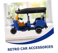 BESTonZON Modèle Miniature Tricycle Thaïlandais Alliage Bleu Décoration de Bureau Rétro et Compacte Ornement Vintage pour Maison et Bureau