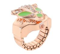 BESTonZON Montre-bague Décorative à Diamant, Montre De Doigt Fantaisie En Métal, Bijou Féminin Chic Pour Usage Quotidien, Petite Taille, Couleur Aléatoire