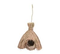 BESTonZON Nichoir Suspendu Forme de Goutte Décoratif pour Oiseaux Abri Artificiel Tissé Main et Confortable pour Jardin et Extérieur