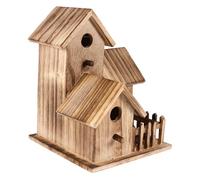 BESTonZON Nid Oiseau Bois Abri Créatif pour Oiseaux De Jardin Nichoir De Toit pour Petit Oiseau Balcon Décoration