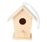 BESTonZON Nid Oiseau Bois Soi-même Nichoir Suspendu Décoratif pour Petits Oiseaux Bricolage Bois pour Garçon Fille