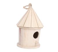 BESTonZON Nid Oiseaux Artisanal Forme de Tour Lit Créatif pour Oiseaux Décoration de Jardin Extérieur et Fournitures pour Jaune