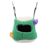 BESTonZON Nid Suspendu Douillet pour Hamster Maison Chaude en Coton Lit Confortable pour Chinchilla Accessoires de Couchage pour Petits Animaux Couleur Vive Crochets