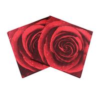 BESTonZON Nouvelle Marque 20 Feuilles 33x33cm Rouge Rose Impression Serviette Jetable Serviettes en Papier Parti Fournitures pour La Saint Valentin