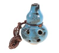 BESTonZON Ocarina Alto C Céramique Bleu à Glaçure Instrument Portable Professionnel pour Musiciens Débutants et Avancés Flûte Pendentif Élégante