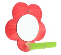 BESTonZON Oiseau avec Miroir et Perchoir Accessoire Interactif Décompression pour Calopsittes Inséparables et Perroquets Entraînement Stress et Intelligence Décor Cage Oiseaux Exotiques