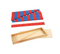 BESTonZON Outil Pédagogique Bâtonnets de Comptage en Bois Rouges et Bleus, Jouet Éducatif Montessori pour Garçon et Filles de 3 Ans, Jeu d'apprentissage Mathématique en Maternelle