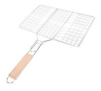 BESTonZON Panier à Grillades pour Poissons Et Hamburgers Barbecue en Métal 45x33x20 Cm Poignée Humanisée pour Camping Et Pique- Accessoires De Grillades