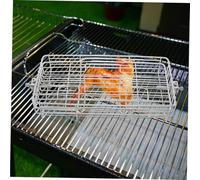 BESTonZON Panier à Griller Rotatif Acier Inoxydable pour Barbecue Extérieur Ajustable pour Poisson Viande et Légumes Panier et Stable Camping Pique Niques et Repas Famille