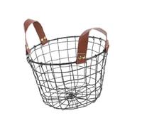 BESTonZON Panier à Rond Avec Poignée Panier De Rangement Utilitaire Pour Bûches Jouets Linge Et Organiseur De Style Ferme Pour Intérieur Et Extérieur