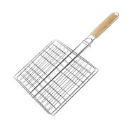 BESTonZON Panier Barbecue Portable Acier Inoxydable avec Poignée Pratique pour Poisson Steak et Aliments Variés pour Barbecue Extérieur Camping et