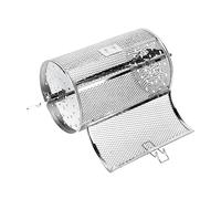 BESTonZON Panier De Rôtisserie INOX Rotatif Accessoire Four Panier Grill pour Cuisson Homogène De Frites Viande Noix Et Légumes
