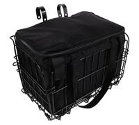 BESTonZON Panier de vélo Pliable avec Amovible, Porte-vélos à dégagement Rapide pour Petits Chiens et Chats, de Pique-, Noir