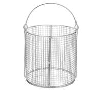 BESTonZON Panier en Acier Inoxydable à Poignée Pivotante, Panier à Tremper Égoutter, Conception Perforée pour Nettoyage en Laboratoire