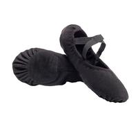 BESTonZON Pantoufle de Ballet Élastique Semelle Souple en Tissu Stretch Noir Chaussures de Danse pour Adultes Cours de Ballet Taille 40