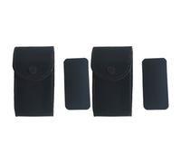 BESTonZON Paquet De Montre Portable en Suédine Microfibre Double Face Bouton-Pression, Lot De 2 Pièces, 13x7 Cm, Anti-Rayures pour Montres Et Bijoux, Rangement De Voyage Élégant