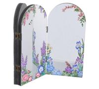 BESTonZON Paravent Pliable Chinois en Acrylique Miroir, Écran Décoratif de Bureau Motifs Nouvel an, Mini Cloison Traditionnelle pour Séparation D’Espace Professionnel et Décoration de Table