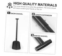 BESTonZON Pelle à Neige Multifonctionnelle Aluminium Manche Ergonomique Antidérapant Outil de Déneigement Extérieur pour Voiture Camping et Jardin Ajustable