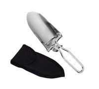 BESTonZON Pelle Extérieure Truelle De Camping Truelle De Randonnée Pelle Portative Pelle D'armurerie Pliante Pelles De Camping Pelle Pliante Acier Inoxydable Silver