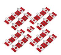 BESTonZON Pendentifs Drapeau Canadien 25 Pièces en Alliage 17X19Mm Breloques Feuille d'Érable Émaillée Accessoires DIY pour Bracelets Porte-Clés et Colliers Souvenir Voyage Patriotique