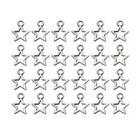 BESTonZON Pendentifs en Alliage 10 MM Étoile Ajourée 100 Pièces Breloques Soi-Même pour Création de Bijoux DIY Décoration Colliers Bracelets Boucles D’Oreilles Accessoire Vintage Argenté