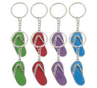 BESTonZON Pendentifs Porte-clés en Métal 12 Pcs de Pantoufles Colorées, Décoration Porte-clés Créative et Légère, Accessoire Original pour Paquet, Porte-clés, Usage Couleur Aléatoire