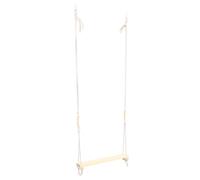 BESTonZON Perchoir Balançoire Naturel pour Poulets Perruches et Perroquets Échelle Suspendue Ludique avec Balles Colorées pour Grimper et Jouer