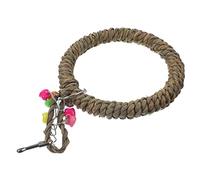 BESTonZON Perchoir Suspendu pour Perroquet avec Balançoire Décoratif Herbe de Mer Support Solide et Durable pour Cage à Oiseaux Descalade pour Perruches et Perroquets