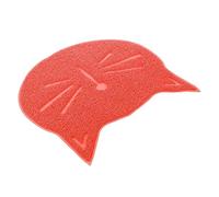 BESTonZON Pet Food Mat for Cats and Dogs Non Slip Placemat for Pet Bowls Cute Cat Shape Design Keeps Floors Clean and Dry