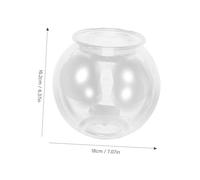 BESTonZON Petit Aquarium Transparent Plastique Bocal à Poissons Rond Compact Réservoir pour Poissons Appoint et Reptiles Décoratif et Facile à Nettoyer pour Bureau et Salon