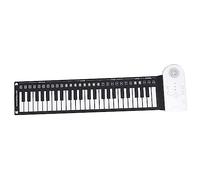 BESTonZON Piano Électronique Pliable Enroulable 49 Touches En Silicone Blanc, Clavier Portable Haut-parleur Intégré, Instrument Musical Pour Débutants Et Voyage